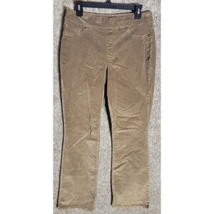DG2 Diane Gilman Women's Khaki Suede Stretch Denim Comfort Waist Jeans Size M